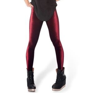 Blackmilk Mulled Wine Velvet Leggings. Medium, NWT